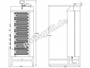 Preview: POTIS E4 Dönergrill Gyrosgrill Döner Ocagi